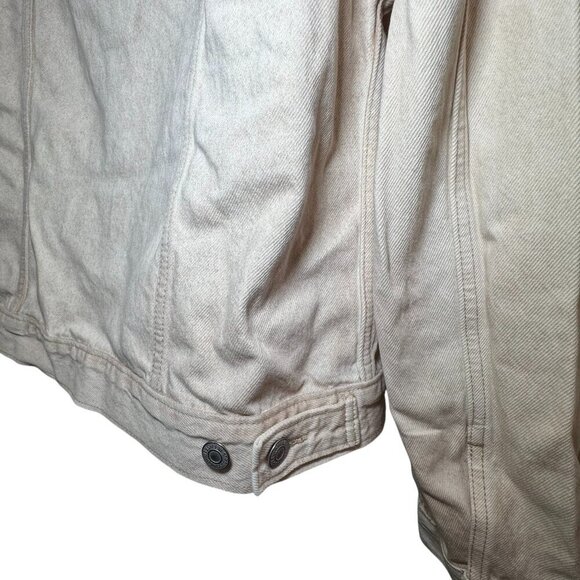Levi’s Women Stone washed beige Cotton Denim Original Trucker Jacket NWT Large - Picture 8 of 12